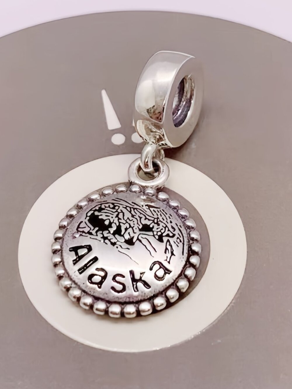 Pandora Alaska Bear Dangle Charm Pendant, Polar bear, S925 Sterling Silver
